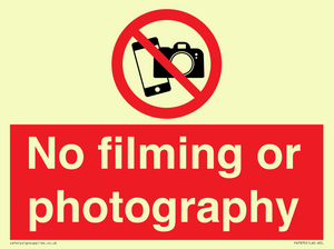 No filming or photography